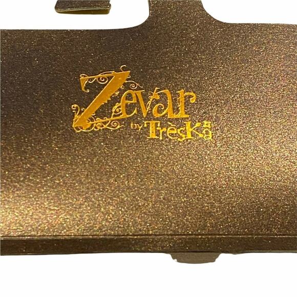 Zevar by Treska Red Silver Statement Pendant Beaded Choker Necklace Boho Art - Picture 2 of 7